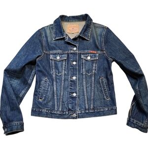 Lucky Brand Vintage Y2K Late 90s Blue Jean Jacketl